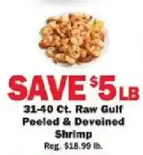 Schnucks Raw Gulf Peeled & Deveined Shrimp offer