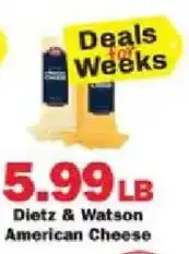 Schnucks Dietz & Watson American Cheese offer