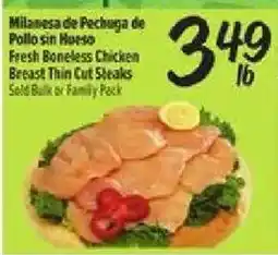 El Super Fresh Boneless Chicken Breast Thin Cut Steaks offer