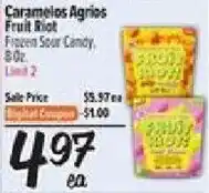 El Super Caramelo Agrios Fruit Riot Frozen Sour Candy offer