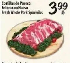 El Super Fresh Whole Pork Spareribs offer