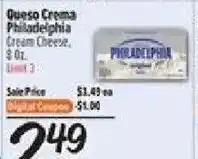 El Super Philadelphia cream cheese offer