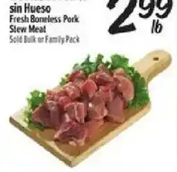 El Super Sin hueso fresh boneless pork stew meat offer