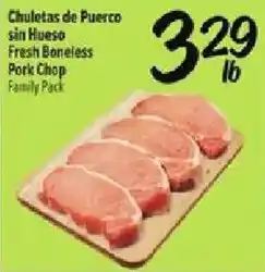 Fiesta Mart Fresh Boneless Pork Chop Family Pack offer