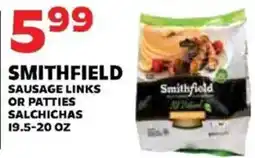 Sedano's Smithfield sausage links or patties offer