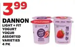 Sedano's Dannon light + fit yogurt offer