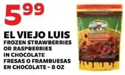 Sedano's El viejo luis frozen strawberries or raspberries in chocolate offer