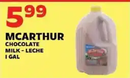 Sedano's McArthur chocolate milk offer