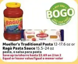 Fresco y Más Mueller's Traditional Pasta or Ragù Pasta Sauce offer