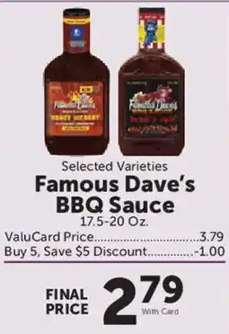 Food City Famous Dave's BBQ Sauce offer