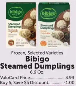 Food City Bibigo Steamed Dumplings offer
