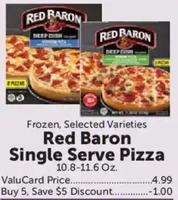 Food City Red Baron Single Serve Pizza offer