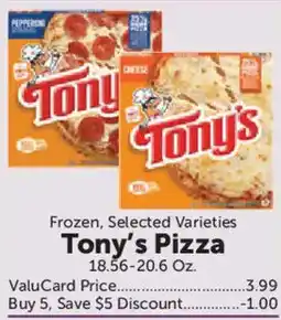 Food City Tony's Pizza offer