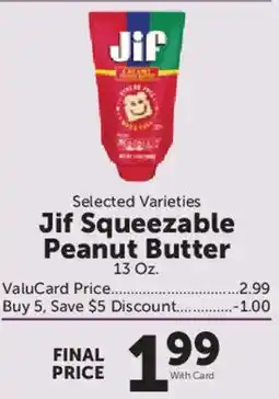 Food City Jif Squeezable Peanut Butter offer