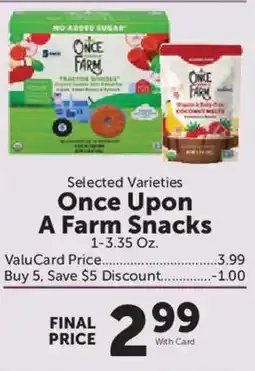 Food City Once Upon A Farm Snacks offer
