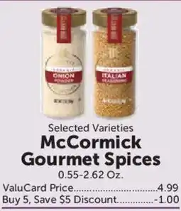 Food City McCormick Gourmet Spices offer
