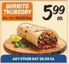 El Super Burrito Thursday offer