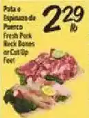 El Super Fresh Pork Neck Bones or Cut Up Feet offer
