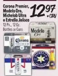 El Super Corona Premier, Modelo Oro, Michelob Ultra or Estrella Jalisco offer