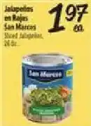 El Super San Marcos sliced jalapeños offer