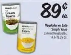 El Super Simply Value Canned Vegetables offer