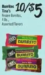 El Super Tina's frozen burritos offer