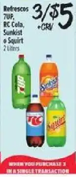 El Super 7up, RC Cola, Sunkist or Squirt offer