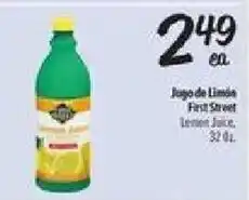 El Super First Street lemon juice offer