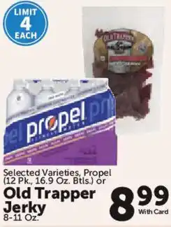 Food City Propel Selected Varieties or Old Trapper Jerky offer