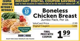 Food City Sanderson Farms Boneless Chicken Breast offer