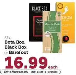 Harris Teeter Bota Box, Black Box or Barefoot offer