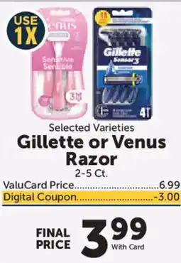 Food City Gillette or Venus Razor offer