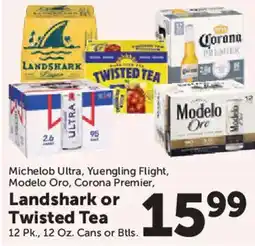 Food City Michelob Ultra, Yuengling Flight, Modelo Oro, Corona Premier, Landshark or Twisted Tea offer