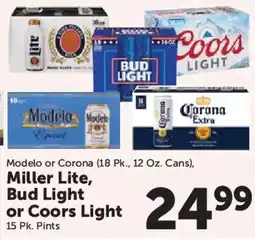Food City Modelo or Corona, Miller Lite, Bud Light or Coors Light offer