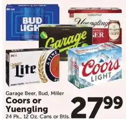 Food City Garage Beer, Bud, Miller Coors or Yuengling offer