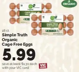 Harris Teeter Simple Truth Organic Cage Free Eggs offer