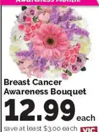 Harris Teeter Breast Cancer Awareness Bouquet offer