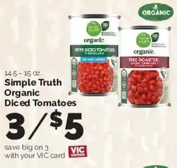 Harris Teeter Simple Truth Organic Diced Tomatoes offer