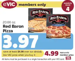 Harris Teeter Red Baron Pizza offer