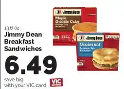 Harris Teeter Jimmy Dean Breakfast Sandwiches offer