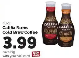 Harris Teeter Califia Farms Cold Brew Coffee offer