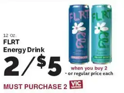 Harris Teeter Flrt Energy Drink offer