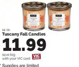 Harris Teeter Tuscany fall candles offer