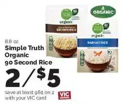 Harris Teeter Simple Truth Organic 90 Second Rice offer