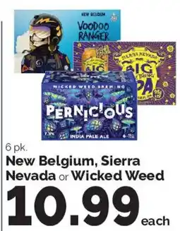 Harris Teeter New Belgium, Sierra Nevada or Wicked Weed offer