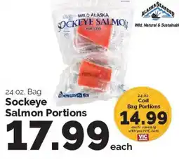 Harris Teeter Alaska Seafood Sockeye Salmon Portions offer