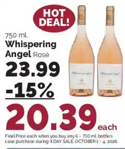 Harris Teeter Whispering Angel Rosé offer