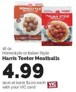 Harris Teeter Harris Teeter Meatballs offer