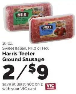 Harris Teeter Harris Teeter Ground Sausage offer