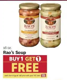 Harris Teeter Rao's Soup offer